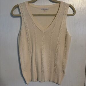 Cable knit sweater vest